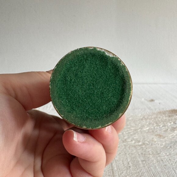 Vintage Small Brass Ringed Vase - Picture 4 of 8